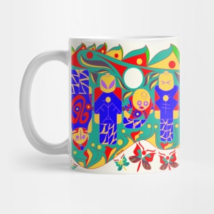 aztec pattern in brick mask soccer team ecopop Mug